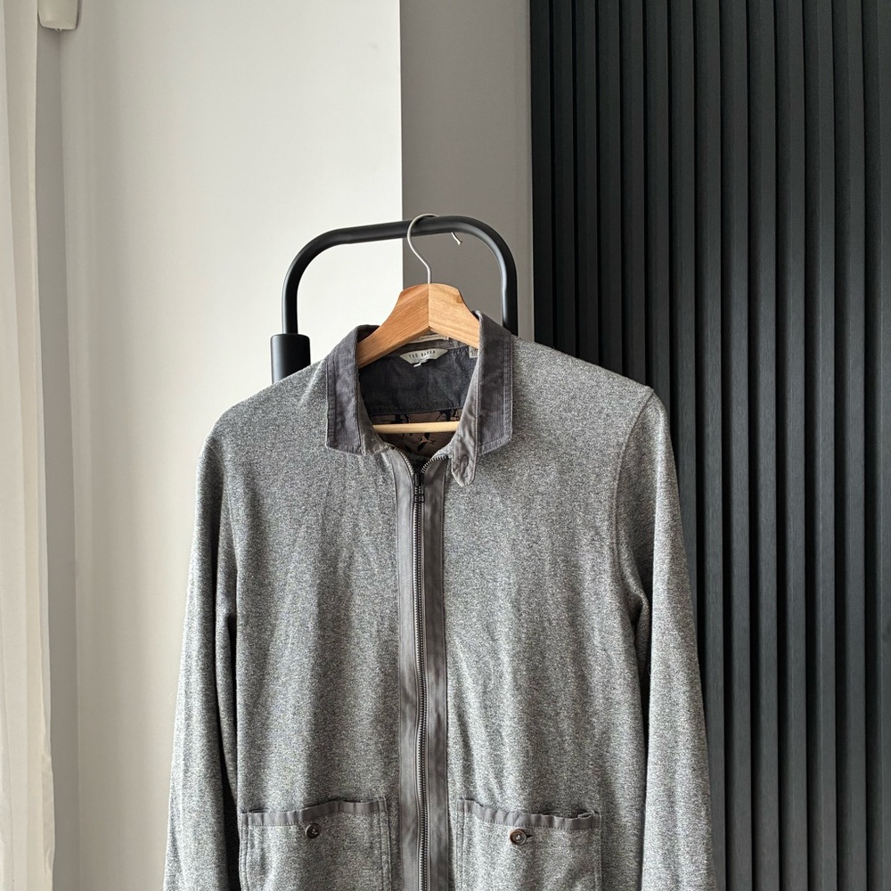 Ted Baker - Gray Zip-Up Jacket /Cardigan